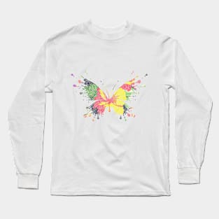 Colorful Tropical Butterfly Design Long Sleeve T-Shirt